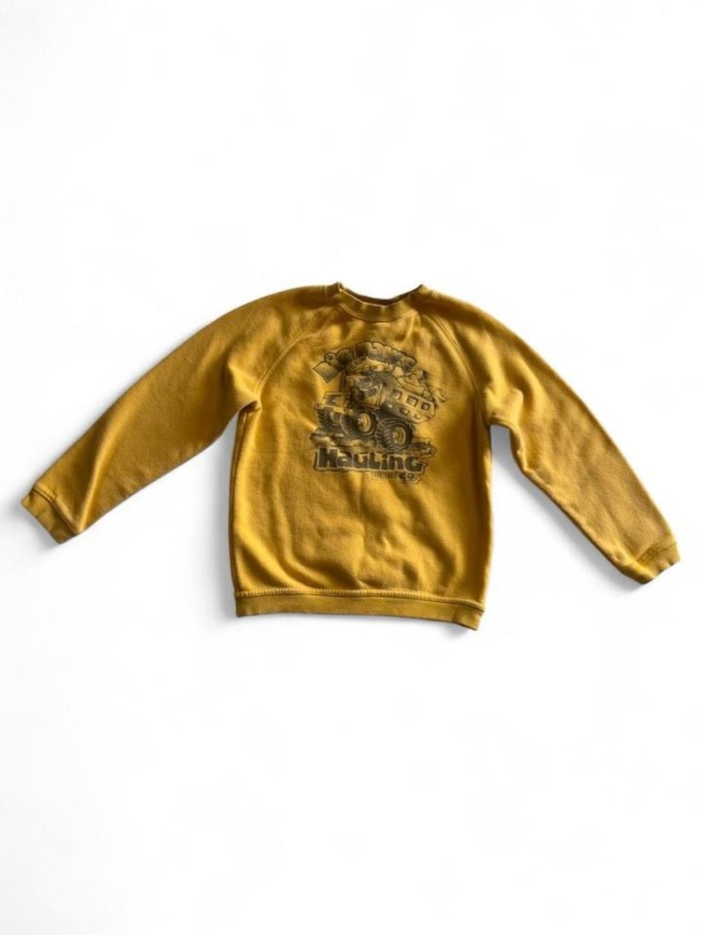 Jumping Beans Boys Mustard Yellow Dump Truck Sweatshirt 5/6